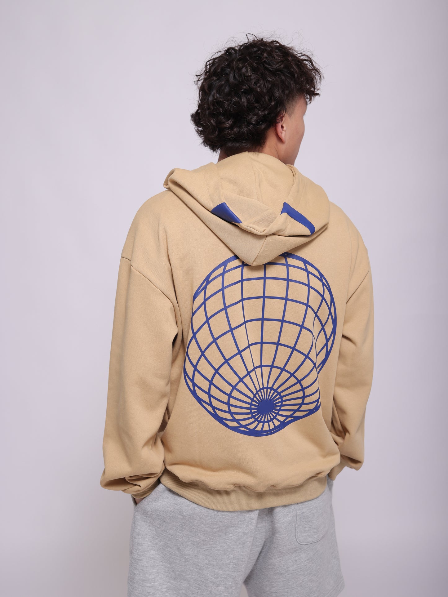 Devil Hoodie - Beige/Blue